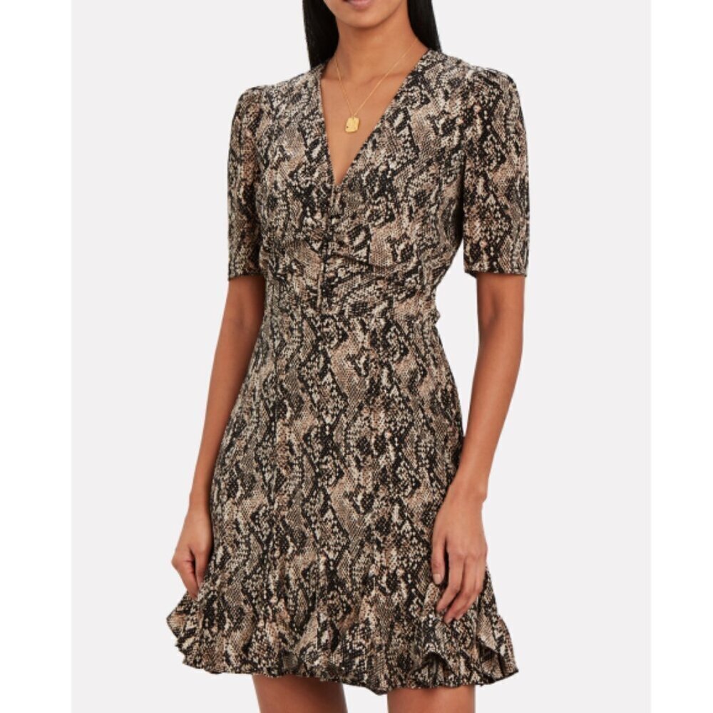 Veronica Beard Snake Print Mini Dress